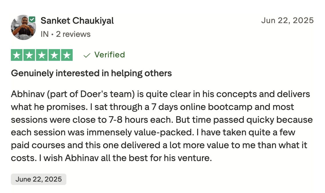 Student testimonial 1 for Abhinav Singh and Shikshantaram