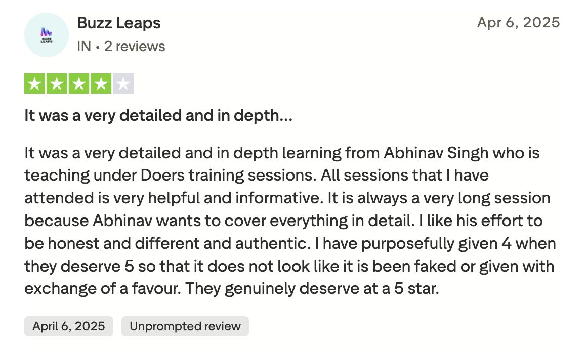 Student testimonial 3 for Abhinav Singh and Shikshantaram